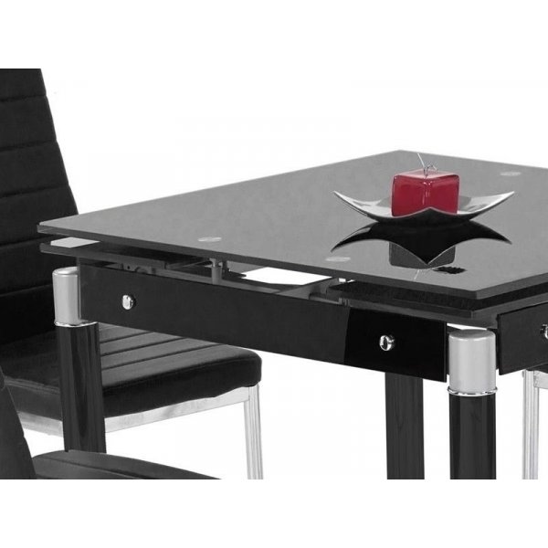 Table gigogne Jazmin 80-130 x 80 cm - Noir