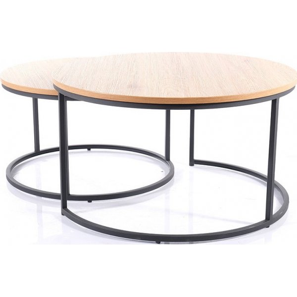 Set de table 80/60 cm - Chne/noir
