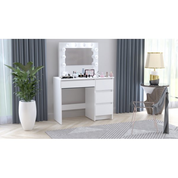 Vanity witte kaptafel met verlichting Vanity witte kaptafel met verlichting