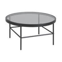 Hoya soffbord 80 x 80 cm - Svart/glas Hoya soffbord 80 x 80 cm - Svart/glas