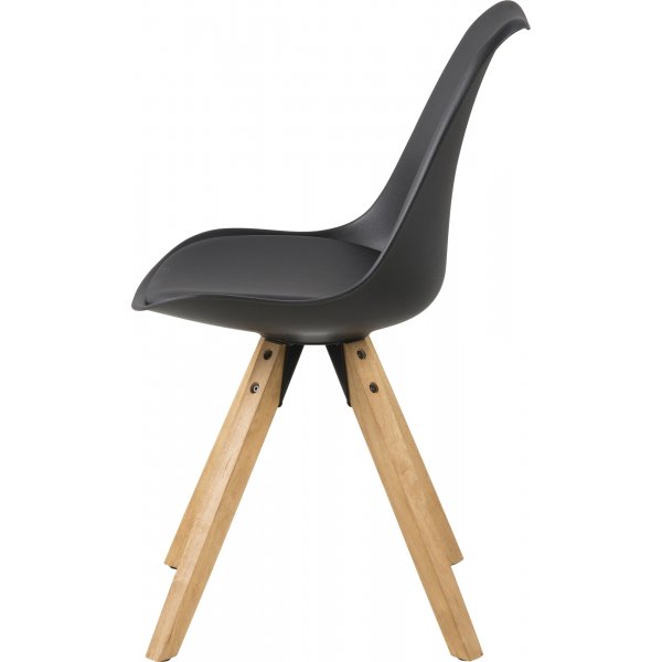 Dima matstol - Svart PU/gummiträ Dima matstol - Svart PU/gummiträ