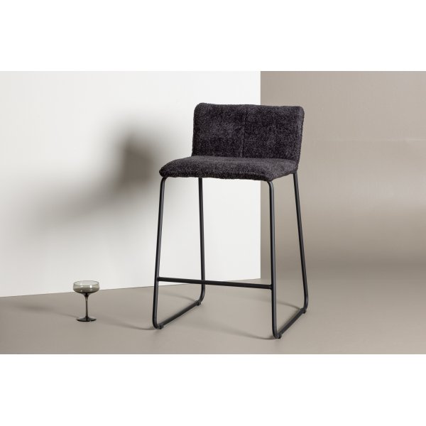 Bisbee barstol - Svart boucl