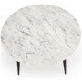 Belagio matbord runt 120 cm - Vit marmor/svart