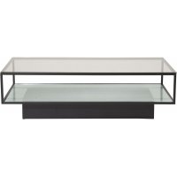 Agnäs soffbord 130 x 60 cm - Svart/glas Agnäs soffbord 130 x 60 cm - Svart/glas