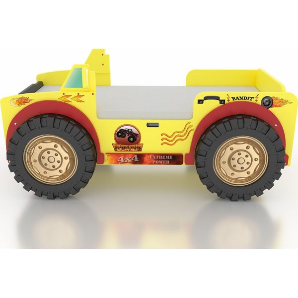 Monstertruck barns�ng - 90 x 190 cm