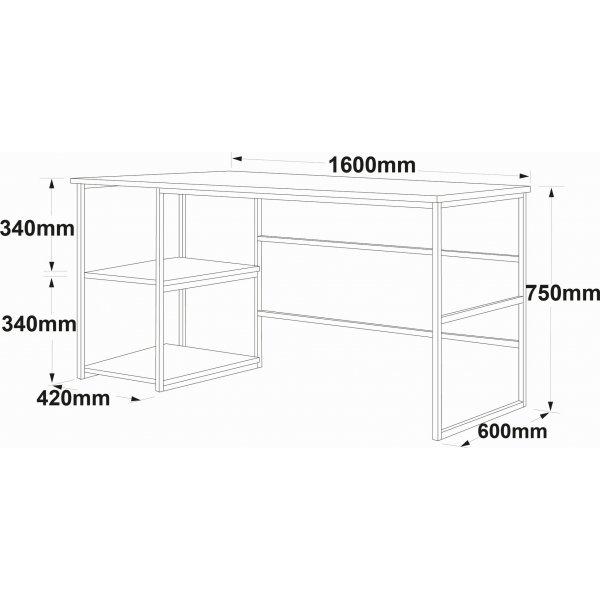 Voyage skrivbord 160x60 cm - Furu Voyage skrivbord 160x60 cm - Furu