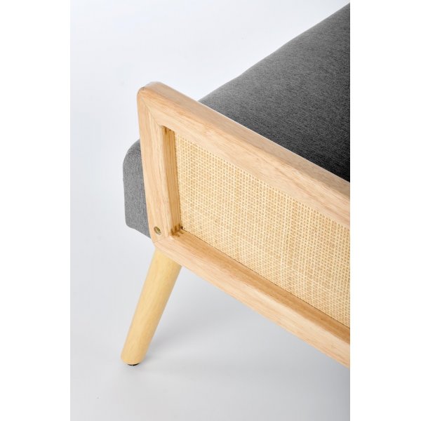 Fåtölj Fire - Grå & trä Fåtölj Fire - Grå & trä