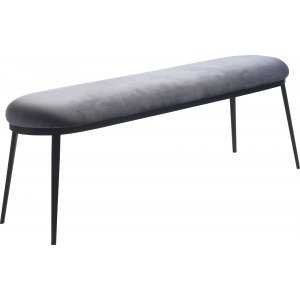 Banc Billy en velours gris