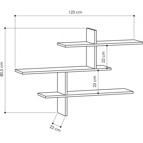 Leono vägghylla - Antracit Leono vägghylla - Antracit