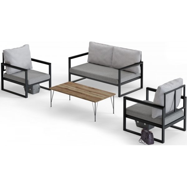 Montreal loungegrupp - Beige + Textilskydd fr mbler