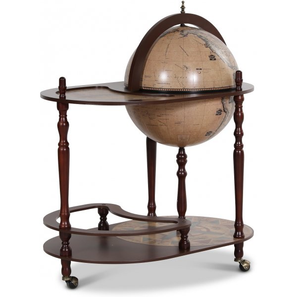 Barglob serveringsvagn - Mahogny / Ljus - Da Vinci