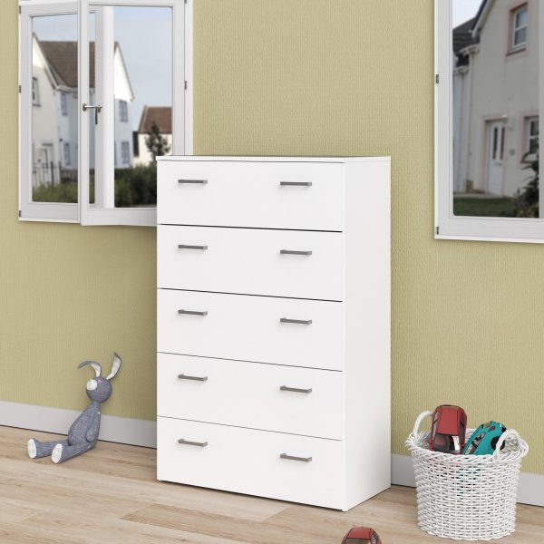 Space ladekast met 5 laden - Wit Space ladekast met 5 laden - Wit