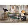 Stella Satsbord 75 x 75 cm - Grnt marmorerat glas / Svart underrede