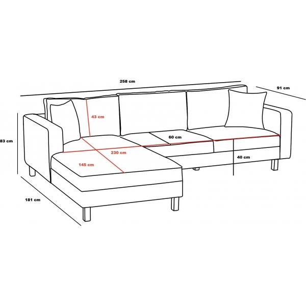 Canapé divan Berlin - Blanc crème/or Canapé divan Berlin - Blanc crème/or