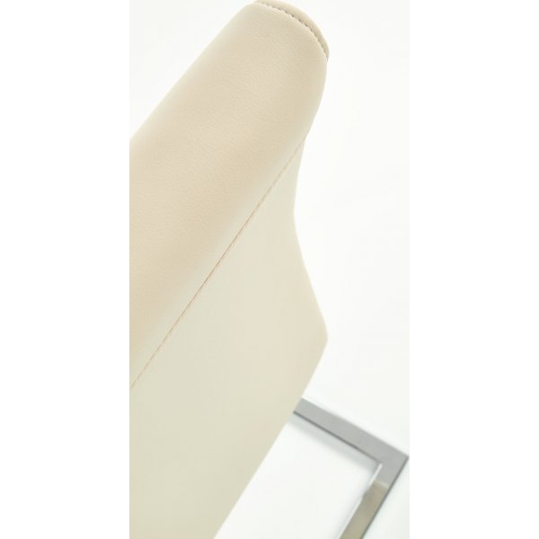 Macy stol - Cream PU/krom Macy stol - Cream PU/krom