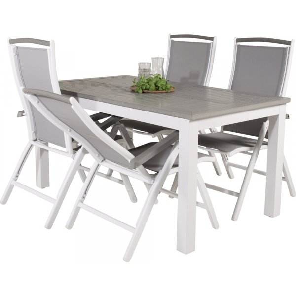 Albany utematgrupp med 4 st Albany stolar - Gr/Vit