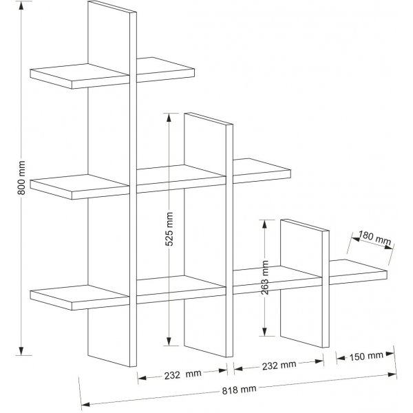 Juke wandplank - Travertijn Juke wandplank - Travertijn