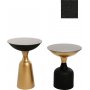 Chalice sidobord set 46/56 cm - Guld/svart