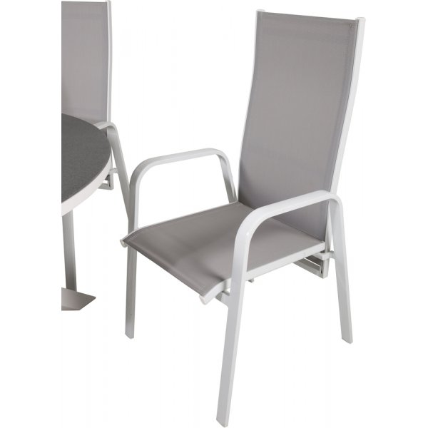 Copacabana utematgrupp med 6 st Copacabana stolar - Grå/Vit Copacabana utematgrupp med 6 st Copacabana stolar - Grå/Vit