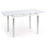 Aldona matbord 96-142 cm - Vit/krom