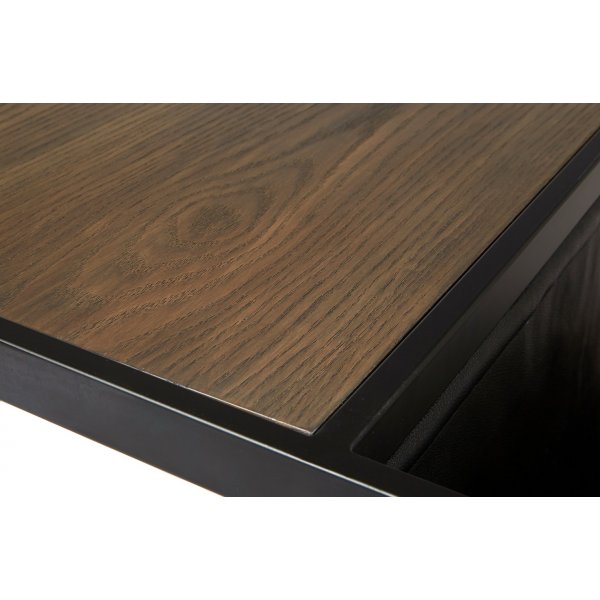 Soffbord 80 x 80 cm - brunt ekfanèr + Fläckborttagare för möbler Soffbord 80 x 80 cm - brunt ekfanèr + Fläckborttagare för möbler