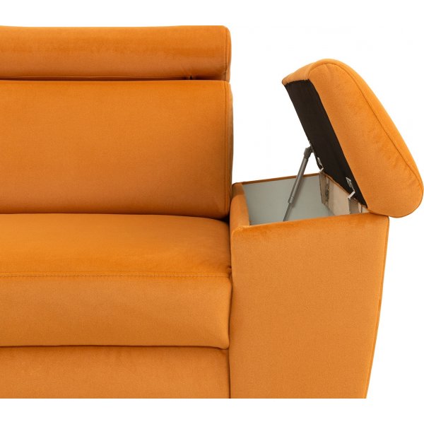 Santi slaapbank links - Oranje Santi slaapbank links - Oranje