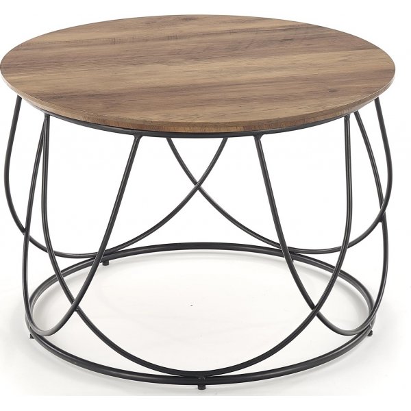 Bobby soffbord Ø60 cm - Valnöt/svart Bobby soffbord Ø60 cm - Valnöt/svart
