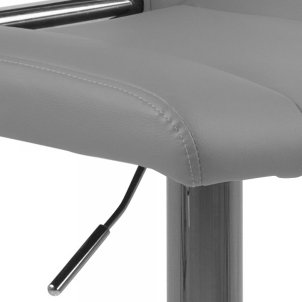 Tabouret de bar Sylvia - PU gris