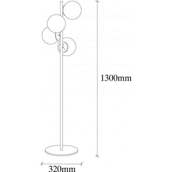 Fas golvlampa klar - Guld Fas golvlampa klar - Guld