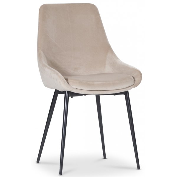 Groupe de salle à manger Plaza, table en marbre avec 4 chaises en velours Theo - Beige/Blanc/Noir + 2.00 x Pieds de meubles Groupe de salle à manger Plaza, table en marbre avec 4 chaises en velours Theo - Beige/Blanc/Noir + 2.00 x Pieds de meubles