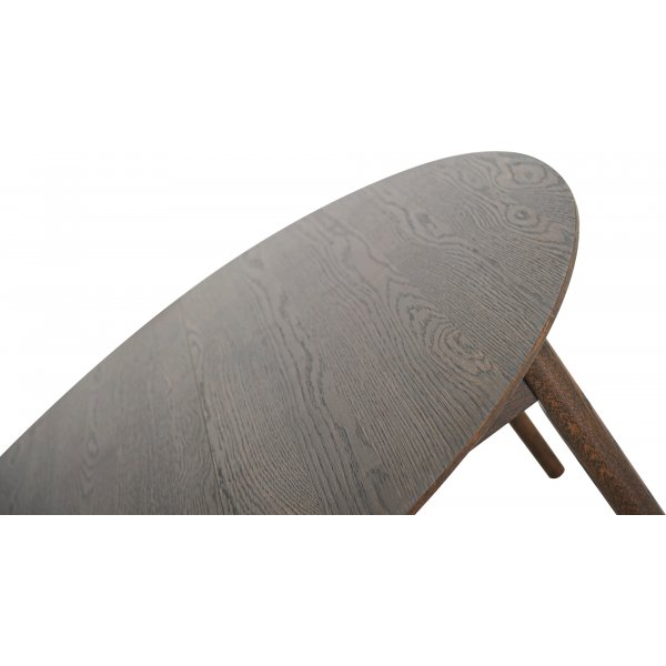 Table  manger Karmy 130-230 x 130 cm - Placage chne huil marron