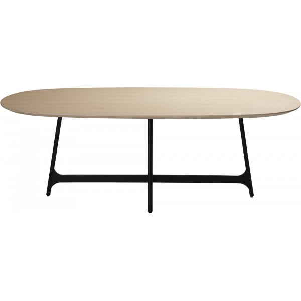 Table  manger Ooid 220 x 110 cm - Placage chne/noir