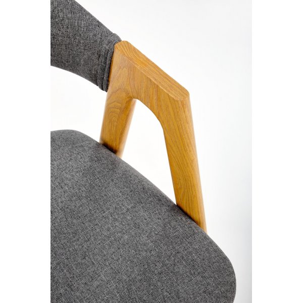 Chaise de salle  manger Kamilla - Gris + Pieds de meubles