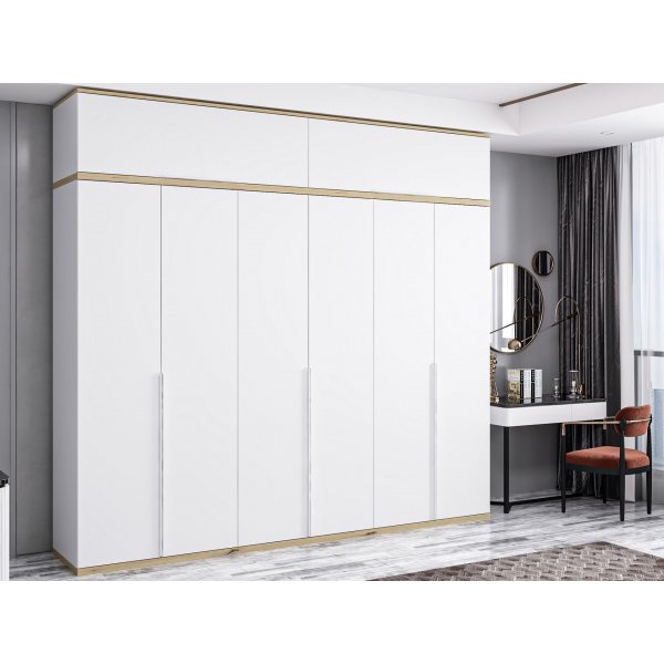 Armoire Lyn 270 x 52 x 250 cm - Blanc Armoire Lyn 270 x 52 x 250 cm - Blanc