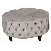 Chesterfield New York fotpall D80 cm - Beige (sammet) Chesterfield New York fotpall D80 cm - Beige (sammet)