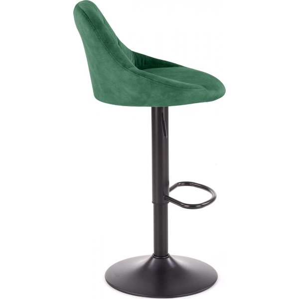Barstol med grön klädsel & svart fot Barstol med grön klädsel & svart fot