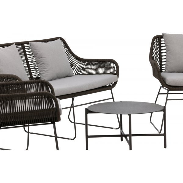 Groupe de canapés Davao - Gris foncé/marron Groupe de canapés Davao - Gris foncé/marron