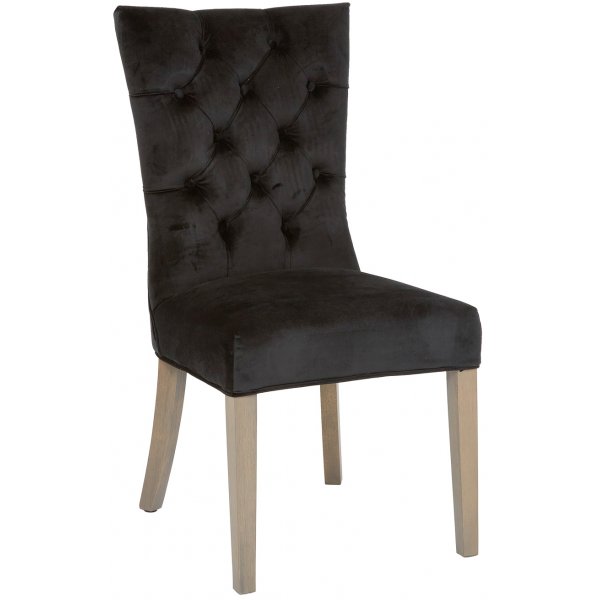 Tuva Kate Highback - Hg rygg (rygg-handtag) Svart sammet