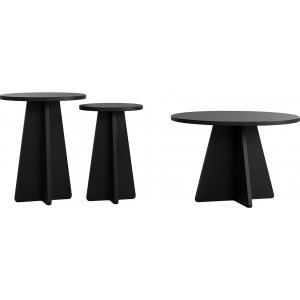 Mushroom trio salontafelset 60/40/30 cm - Zwart