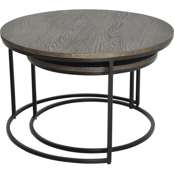 Table d\\\'appoint Duet Ø47/60 cm - Marron foncé Table d\\\'appoint Duet Ø47/60 cm - Marron foncé