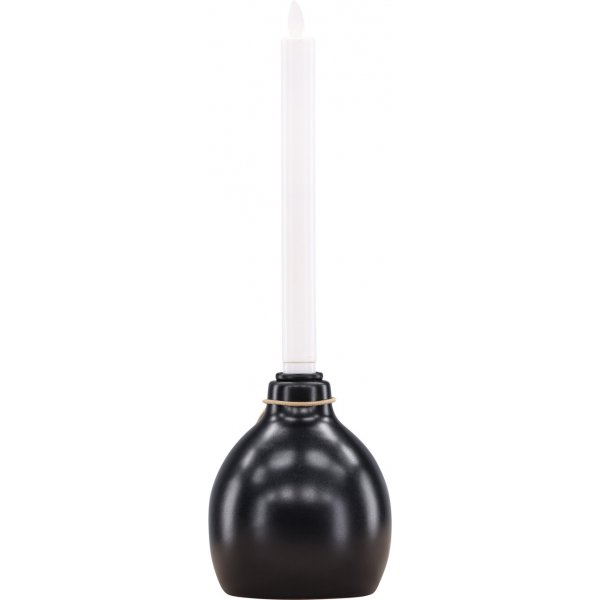 Bougeoir LED Ulricehamn 32 x 12 cm - Noir/Blanc