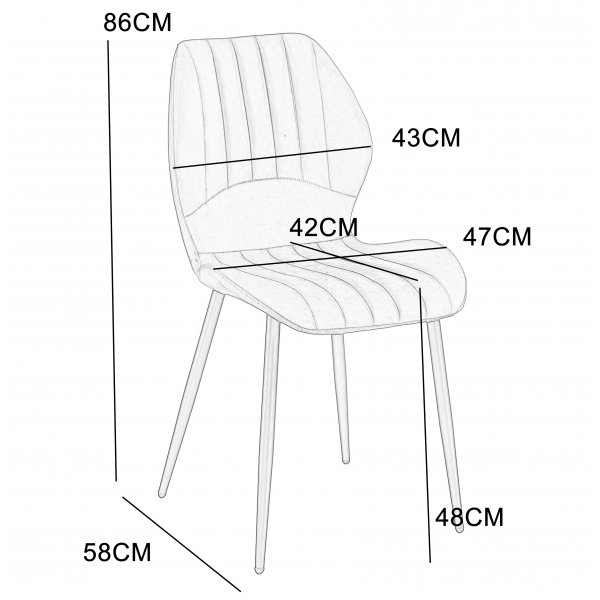 Santos matstol - Beige velvet Santos matstol - Beige velvet