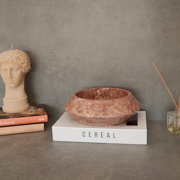 Skl i rd Travertinmarmor