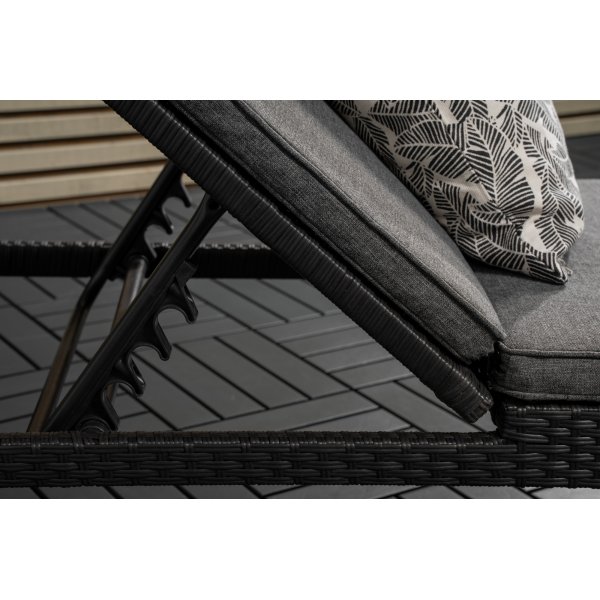 London ligbed - Zwart/grijs London ligbed - Zwart/grijs