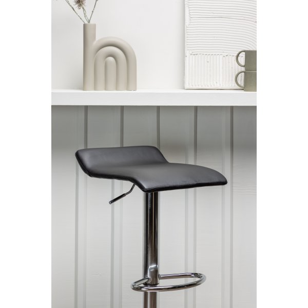 Tabouret de bar Jonna - Noir/argent Tabouret de bar Jonna - Noir/argent