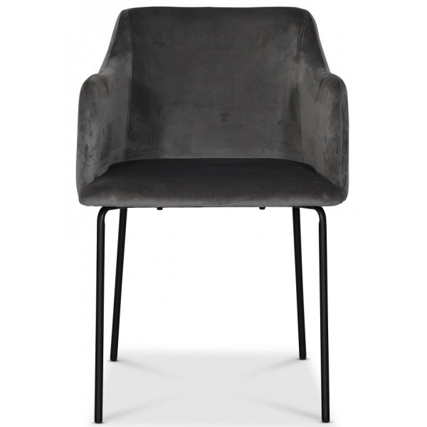 York Karmstol i grå sammet York Karmstol i grå sammet