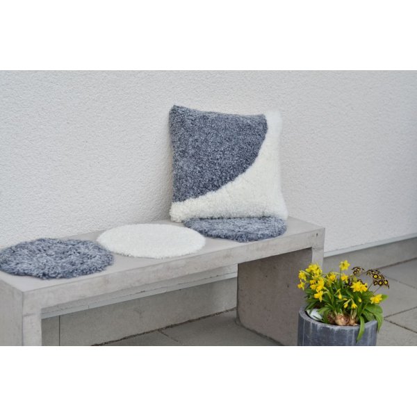 Coussin de chaise Curly peau de mouton Blanc Coussin de chaise Curly peau de mouton Blanc
