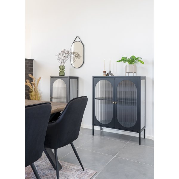 Adelaide vitrinekast 90x110 cm - Zwart