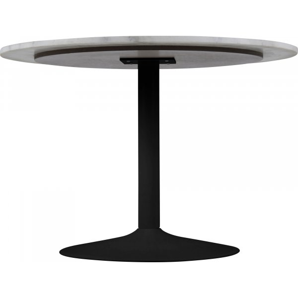 Tarifa matbord Ø110 cm - Vit marmor/svart Tarifa matbord Ø110 cm - Vit marmor/svart