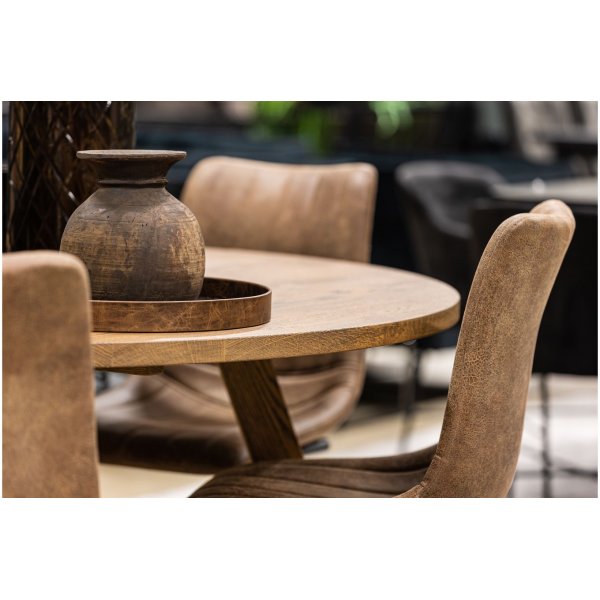 Chaise de salle  manger courbe - Marron